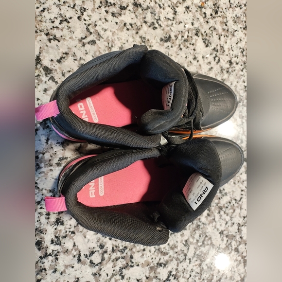 AND1 Women's 9.5 Black and Pink High-Top Sneakers - Picture 4 of 8